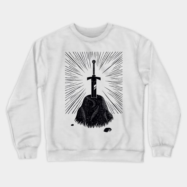 Excalibur of King Arthur Crewneck Sweatshirt by The Full Moon Shop